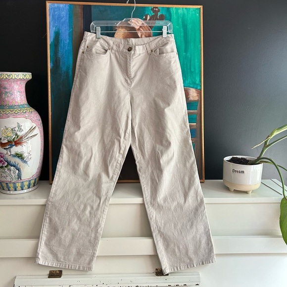 Ruby Rd. Cream Straight Leg Pants 12P - Picture 14 of 16